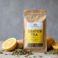 Product image of a new herbal detox tea blend packaging.