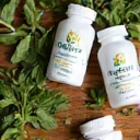 Vibrant image of natural herbal supplements in stylish packaging, conveying health and vitality.